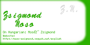 zsigmond moso business card